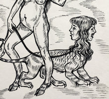 Load image into Gallery viewer, Janus and her Mother, Mother of Janus, Mother of Heresy, Original art, Ink on paper, Roman Gods Janus