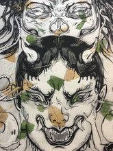 Load image into Gallery viewer, Evil Witch, Screenprint 19"x27", Off White & Gold Paper Versions, 3 left!