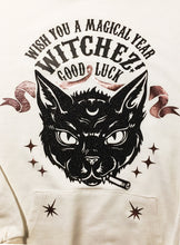 Load image into Gallery viewer, Heat transfer vinly sticker, Rebel Black Cat, Black glitter / Black flex soft vinyl