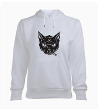 Load image into Gallery viewer, Heat transfer vinly sticker, Rebel Black Cat, Black glitter / Black flex soft vinyl