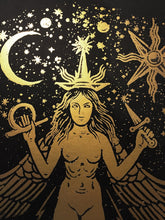 Load image into Gallery viewer, Inanna Goddess GOLD Edition,  23x32,5 cm