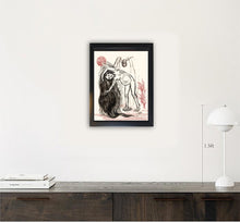 Load image into Gallery viewer, Pregnant Enchantress, Pregnant Witch Art print,  21x29,7 cm