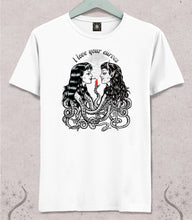 Load image into Gallery viewer, I love your curves t-shirt, Love is Love t-shirt, Lovecraft inspiration, Lovecraft Tee