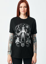 Load image into Gallery viewer, Silver Inanna T-shirt with stars