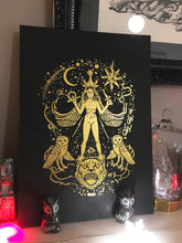 Load image into Gallery viewer, Inanna Goddess GOLD Edition,  23x32,5 cm
