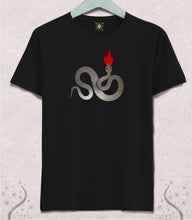 Load image into Gallery viewer, Silver Snake T-Shirt with Flame, Limited