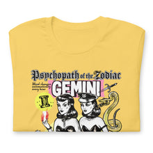 Load image into Gallery viewer, Gemini Tshirt, Psychopath of the Zodiac