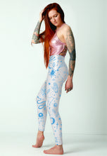Load image into Gallery viewer, Yoga High Waisted Leggings Blue&White