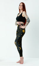 Load image into Gallery viewer, Witch Leggings Black &amp; Yellow Pattern
