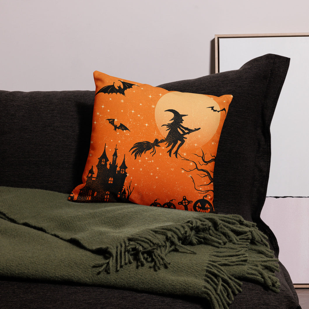 Halloween Witch Premium Pillow Case, New!