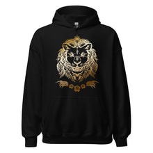 Load image into Gallery viewer, Blue and Rose Gold Metallic Lion Hoodie, Lion Men’s Hoodie
