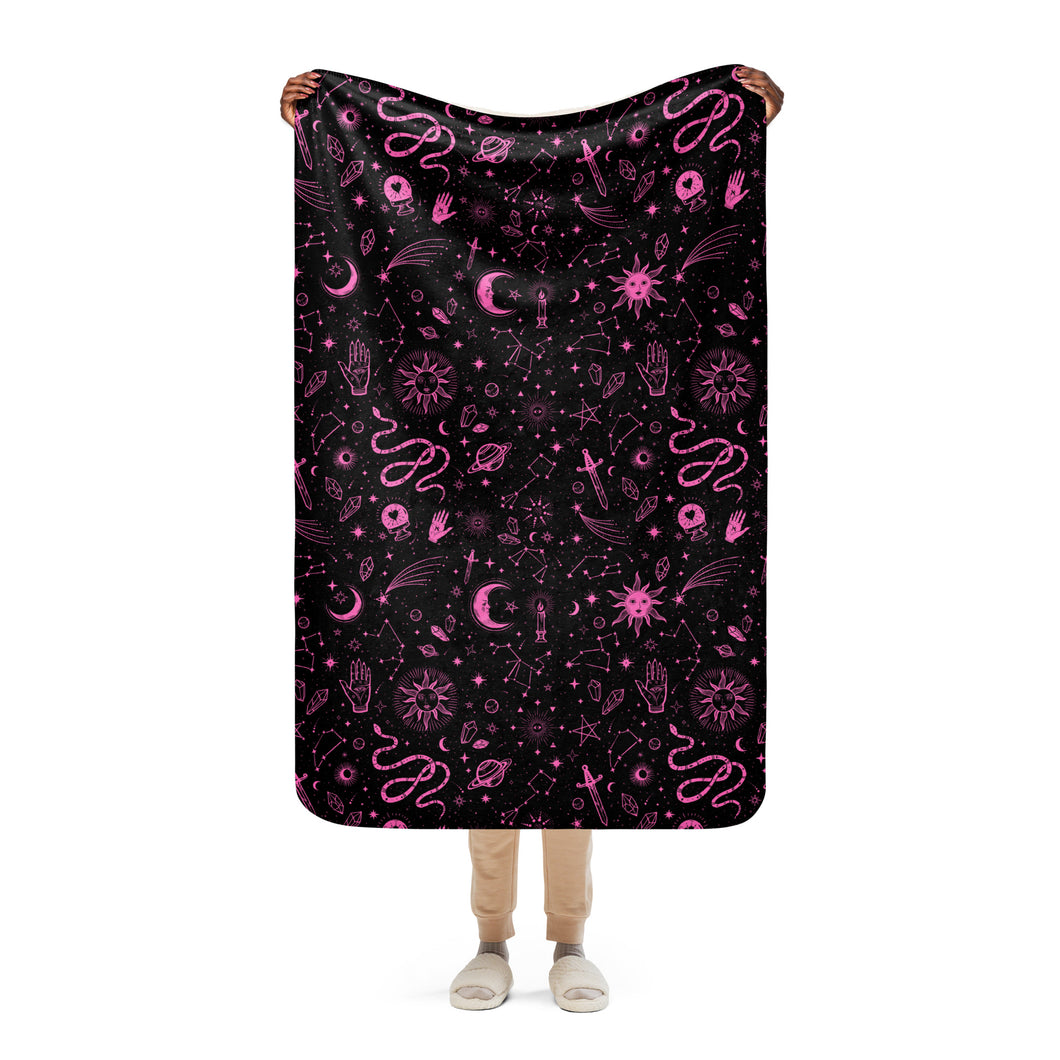 Magic Blanket! Black & Pink Halloween Blanket ! New, 3 Sizes