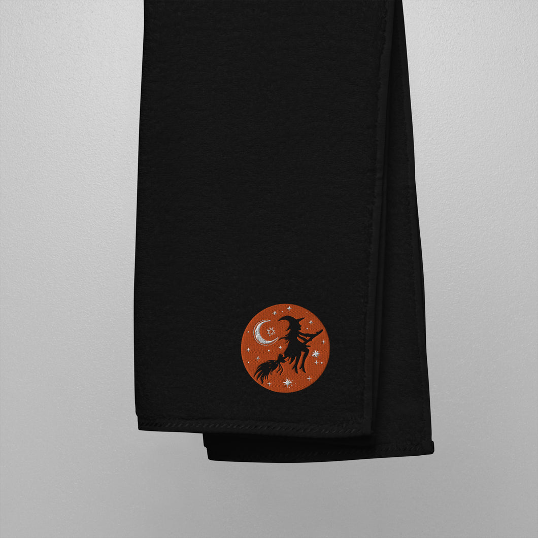 Halloween witch cotton towel