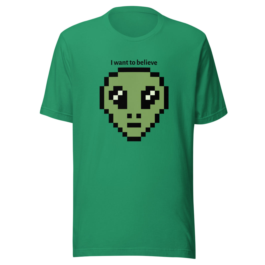 I want to believe! Alien Head Unisex t-shirt