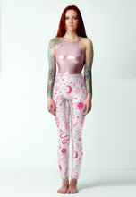 Load image into Gallery viewer, Yoga High Waisted Leggings Pink &amp; White
