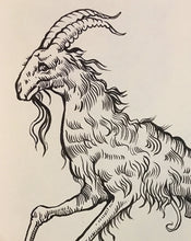Load image into Gallery viewer, Capricorn Chimera, Ink on Paper, Original art 8&quot;x11.5&quot;

