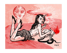 Load image into Gallery viewer, Smoking Witch, Limited Fine Art Print 8&quot;x11&quot;
