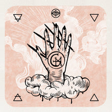 Load image into Gallery viewer, Palmistry Hand with Sigil Art, Talismanic Art print
