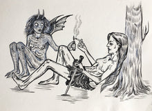 Load image into Gallery viewer, Ink drawing, Dark Humor
