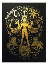Load image into Gallery viewer, Inanna Goddess GOLD Edition,  23x32,5 cm

