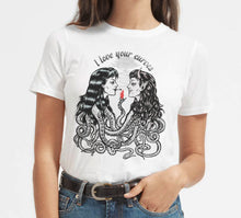 Load image into Gallery viewer, I love your curves t-shirt, Love is Love t-shirt, Lovecraft inspiration, Lovecraft Tee
