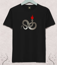 Load image into Gallery viewer, Silver Snake T-Shirt with Flame, Limited
