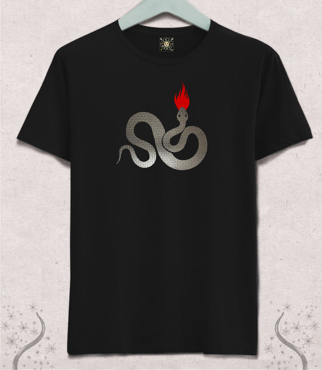 Silver Snake T-Shirt with Flame, Limited