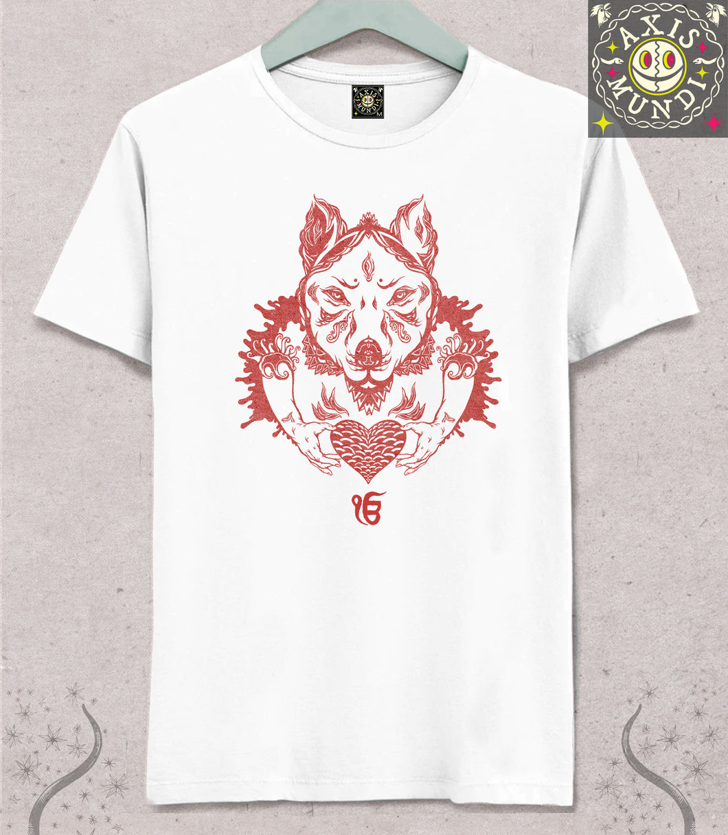 Wolf T-shirt with Sat Nam Symbol